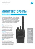 Walkie Talkie Motorola DP3441e Especificaciones pdf