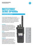 Walkie talkie Motorola Serie DP4000e Ficha pdf